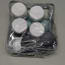 Travel Bottles - 8 Pack, TSA Approved Travel Size Toiletries, Leak Proof Silicone Squeezable Containers in Clear Bag (Bottle 3oz Jars 1oz, Black Gray)