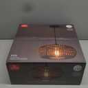 GLOBE Electric 2in1 Fitz 1-Light Plug-in or Hardwire Pendant Lighting, Rattan Shade, Black Socket