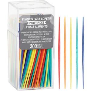 Creative Converting Assorted Plastic Picks, Colors may vary 300 Count( Pack of 1)