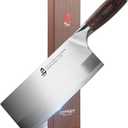 TUO Vegetable Meat Cleaver Knife 8 inch - Professional Chinese Cleaver Knife Butcher Knives Kitchen Chef Knives - German HC Stainless Steel - Ergonomic Pakkawood Handle - Osprey Series with Gift Box