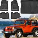 Custom Floor Mats and Cargo Liner for 1997-2006 Jeep Wrangler TJ Accessories All Weather TPE Protection Mat (for 1997-2006 Jeep Wrangler TJ/LJ Set)