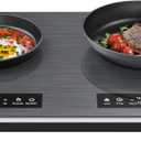 VBGK Double Induction Cooktop, 24 inch 4000W Electric cooktop with hot plate, induction stove top with LED Touch Screen 9 Levels Settings with Child Safety Lock & Timer 110V Induction cooktop 2 burner