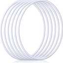 Shappy 6 Pcs Exercise Hoop Detachable Adjustable Plastic Toy Playground Toys Colored Hoop Circles for Teens Games Gymnastics Dog Agility Equipment Party Decor (23 Inch, Black)