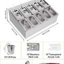 Pizza Topping Station 10 Pans Pizza Storage Container Topping containers with Lids Spoon Condiment Organizers Buffet Containers Set for Restaurant Pizza Sauce Jam Fruit Ingredient