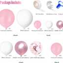 Pink White Balloons Garland Arch Kit 104 PCS Metallic Pink Gold Confetti Latex Balloons for Baby Girl Shower Birthday Wedding Anniversary Bachelorette Party Decorations