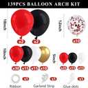 DAZONGE Graduation Decorations 2026, Set of 4 Red Grad Balloon Boxes with 139pcs Balloon Arch Garland Kit & 4 Light Strings - So Proud of You 2026 Graduation Decorations for Any Grades