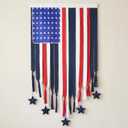 4th of July Garden Flag Decorations for 250th US Anniversary Celebration, 50"x27" American Flag Banner for Patriotic Party Supplies, Fourth of July Day Accessories for Memorial Day Outdoor Decor (Red White Blue)