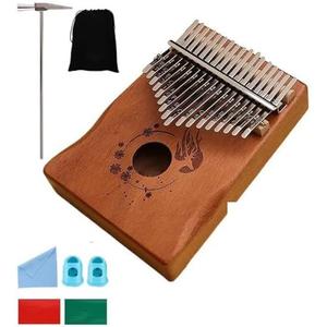 Kalimba Thumb Piano Rosewood Kalimba 17 21 Keys Mini Portable Instrument For Adults And Beginners(17 Key Deer)