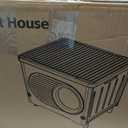 Plastic Outdoor Cat House, Extra Large Insulated Feral Cat Shelter Outside with Escape Door & Elevated Feet, Waterproof Weatherproof Cat Cave for Stray Cats Small Pets, Gray