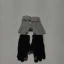 Premillow Winter Gloves for Women - Warm Womens Winter Gloves, Touchscreen Knit Glove with Elastic Cuff for Cold Weather (Black + Gray B)
