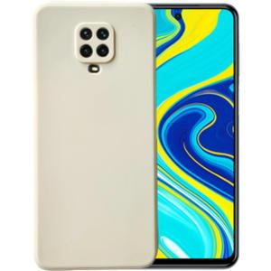 Compatible with Xiaomi Redmi Note 9s or 9 Pro or 9 Pro Max Soft Liquid Silicone Gel Cell Phone Mobile Basic Back case Cover casing funda para (Beige)