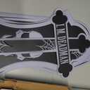 3-D Metal Halloween Ghost Cemetery 17" Tombstones - Full Set of 5 w Stakes