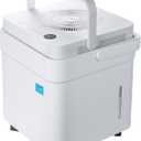 Midea Cube 50 Pint Dehumidifier for Basement and Rooms at Home for up to 4,500 Sq. Ft., Smart Control, Compatible with Alexa (White), Drain Hose Included