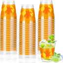 60 Pcs 1.5oz Thanksgiving Disposable Shot Glasses, Clear Plastic Yellow Maple Leaf Cups for Turkey Dinner, Thanksgiving Party & Fall Harvest Gatherings Supplies(60, Yellow Maple Leaf)