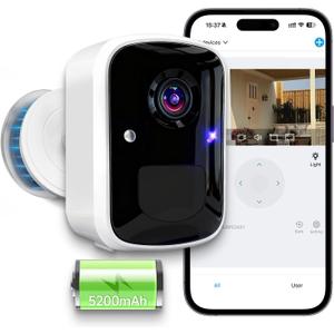 Goalake Wireless Security Cameras, 3MP WiFi Battery Powered Camera with AI Motion Detection, 2-Way Talk, Spotlight, Siren, IP65, Cloud & Up to 256G SD Storage