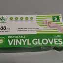 SWIFTLITE Disposable Vinyl Gloves, Food Safe, Latex-Free Powder-Free Clear Plastic Gloves for Cooking, House Clean, Food Prep