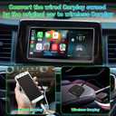 Suitable for Converting Factory Car Wired CarPlay to Wireless CarPlay,Wireless CarPlay Adapter,Plug and Play,No Installation Required, Suitable for Cars 2016+,Suitable for Apple iPhone iOS 10 or Above