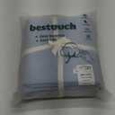 BESTOUCH Duvet Cover Set 100% Washed Cotton Linen Feel Super Soft Comfortable Chic Lightweight 3 PCs Home Bedding Set Cornflower Blue King (King (104" x 90"))