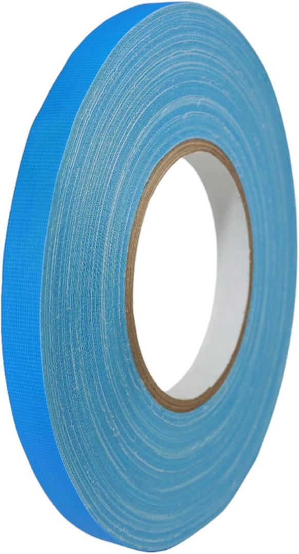 GGR Supplies T.R.U. CGT-80 Light Blue Gaffers Stage Tape with Rubber Adhesive, 1/2 in. Wide x 60 Yards Length, 12MIL Thickness (Pack of 1)