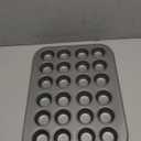 Cooking Light Mini Muffin Pan Carbon Steel Quick Release Coating, Non-Stick Bakeware, Heavy Duty Performance, 24-Cup, Gray