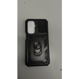 Case for Oppo A16/Oppo A16S/Oppo A54S/Oppo A54 4G/Oppo A55 4G/A55 5G Case with Slide Camera Cover, Built-in 360° Rotate Ring Kickstand Magnetic Shockproof Phone Cover for Oppo A16 Black