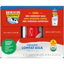 Horizon Organic Shelf Stable 1% Lowfat Milk Boxes, 8 fl oz, 12 Count - 8g Protein per Serving, USDA Organic UHT from Pasture-Raised Cows, Ready to Drink for Lunchbox, Travel, or On-the-Go, No Refrigeration Needed