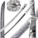 High Carbon Cold Steel Katana Full Hand Forged Traditional Japanese Samurai Swords Real Weapons Sharp,Full Tang,Functional