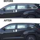 Side Window Trim Chrome Delete Blackout Overlay Kit Pre-Cut Vinyl Compatible for Toyota Highlander 2015-2021