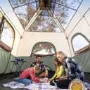 FanttikOutdoor Zeta C10 Pro Camping Tent 10 Person Instant Cabin Tent Setup in 60 Seconds with Rainfly & Windproof Portable with Carry Bag for Family Camping & Hiking, Upgraded Ventilation, Green