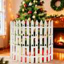 Extra Height 24 Christmas Tree Fence, 24pcs Christmas Tree Gate, White Christmas Fence Decorations for Cat, Small Dog, Suit for Christmas, Birthday, Wedding Decoration