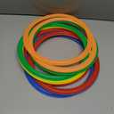 Hey! Play! Hopscotch Ring Game-10 Multi-Colored Plastic Rings and 15 Connectors for Indoor or Outdoor Use-Fun Creative Play Set for Girls and Boys