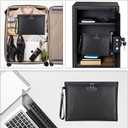 Fireproof Document Bag with Lock, ZOOPIP 14.3"x10.2" Fireproof and Waterproof Money Bag with Zipper Closure, Storage Pouch for A4 Letter Size Document, Cash, Cell Phone, Tablet, Credit Card,Passport