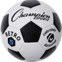 Champion Sports Retro Soccer Ball, Size 5 , Black/White