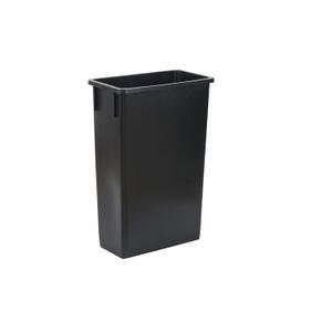 Plexon 23 Gallon Slim Trash Can - 30" H x 20" L x 11" W - Commercial Black Rectangular Garbage Can, Waste Bin for Home/Kitchen/Cabinet