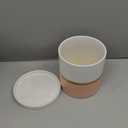 Ekirlin 6 inch Plant Pot - Ceramic Flower Planters Indoor - Modern Succulents Containers with Drain Hole Saucer, Decorate Home, Office & Outdoor (Pink)