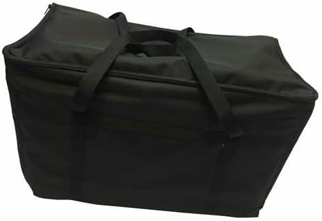 Intedge CIFC-1BLK Insulated Food Carrier, Rectangular, 22" x 12" x 12", 1" Foam Insulation, Durable Cadura Nylon Construction, Made in USA, Black, 1 Each