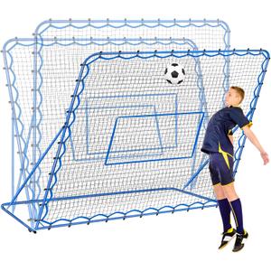 Soccer Rebounder Net, Quick-Switch Angle Soccer Training for Control, Passing Practice, Easy Setup Rebounder Gifts Aids & Equipment for Kids,Teens & Adults (7FTx6FT)