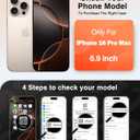 [4 in 1] Magnetic for iPhone 16 Pro Max Case, 2 Pics Privacy Screen Protectors and 1 Pic Camera Protector, Fit for MagSafe, Military Grade Shockproof Translucent Matte 16 Pro Max Cover 6.9", Black