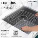 HW Kitchen 12" x 10" Stainless Steel Sink Rack - Farm Sink Protector, Mat, Drying Rack