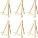 Kinlink 9 Inch Tall Wood Easels for Display Set of 6, Display Easel Tabletop, Painting Easel Stand for Artist Students