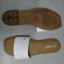 FITORY Women's Slide Sandals Fashion Square Open Toe with Cushioned Footbed Slippers for Beach, Size 8.5