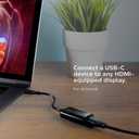 Philips USB C to HDMI Adapter, 4k 60 Hz USB Type C to HDMI Adapter for Monitor, MacBook Pro, MacBook Air, iPhone 16 Series, 15 Series, iPad Pro, Multiple Monitors Connector Cable, Black, SWU7114A/27