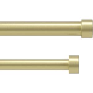 Umbra Cappa Double Curtain Rod, Includes 2 Matching Finials, Brackets & Hardware, 36 to 66-Inch, Gold
