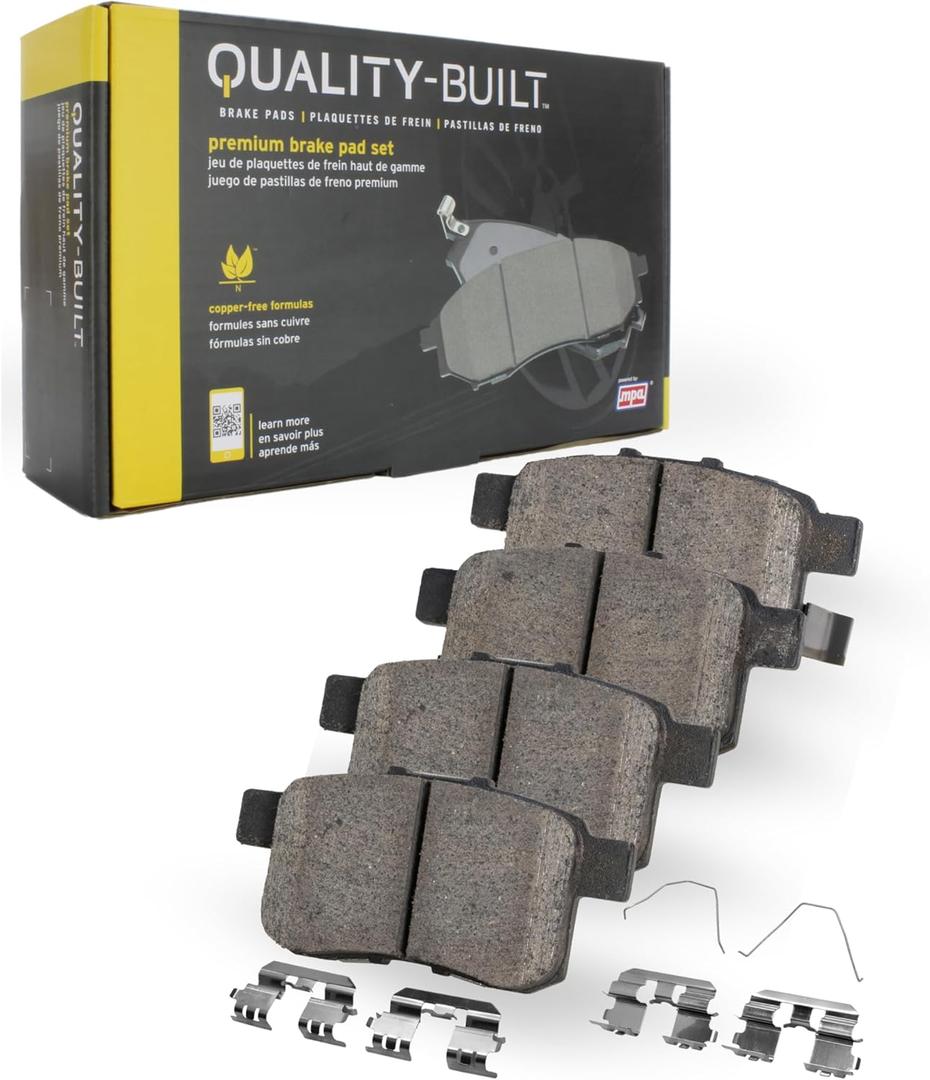 QUALITY-BUILT Rear Ceramic Brake Pads, Premium 1001-1033C, Compatible with 2004-2012 Chevrolet/Pontiac/Saturn (Aura,Cobalt,G5,G6,HHR,Ion,Malibu,Pursuit)