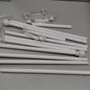 White 2 Pack Adjustable 48-84 inch Curtain Rods, Metal, Wall Mounted, Holds Up to 25 lbs, Easy Install, Ideal for Bedroom, Living Room, etc.