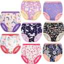 MooMoo Baby 8 Packs Potty Training Pants Cotton Absorbent Training Underwear for Toddler Boy and Girls 2T-9T (6 Years, Unicorns)