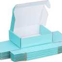 FARRAY 50 Pack of 7x5x2 Inches Small Shipping Boxes, Durable Corrugated Cardboard Boxes for Shipping, Gift, Mailing and Packaging, Teal