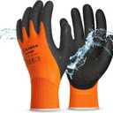 Schwer 2 Pairs Waterproof Work Gloves for Men and Women CR3306, Gardening Gloves with Double Latex Coated, Non-slip Working Gloves, Outdoor Construction, Car and Fish Cleaning, No Fleece Lining, XL