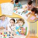 Affrolling 28 Set Nativity Scene Pre Drawn Canvas for Painting Jesus Pre Printed Stretched Canvas with Paints and Brushes for Kids Adults Christian Painting DIY Christmas Party Gift(8 x 10 Inch)