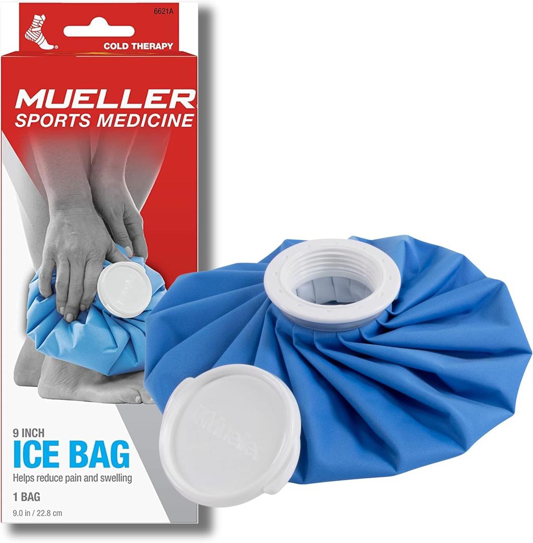 MUELLER Sports Medicine Reusable Ice Pack, 9" Bag, Cold Bag for Injuries and Pain Relief, Cold Therapy, Blue